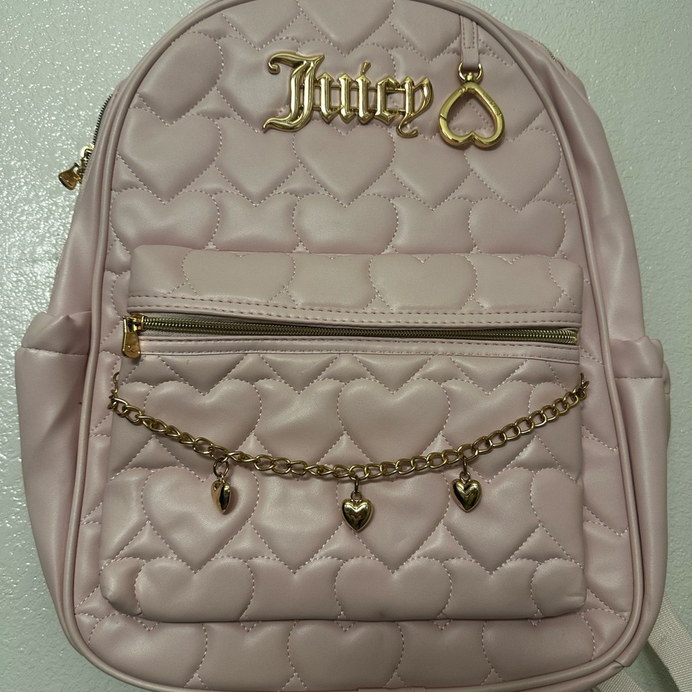Juicy Couture Light Pink Heart Backpack